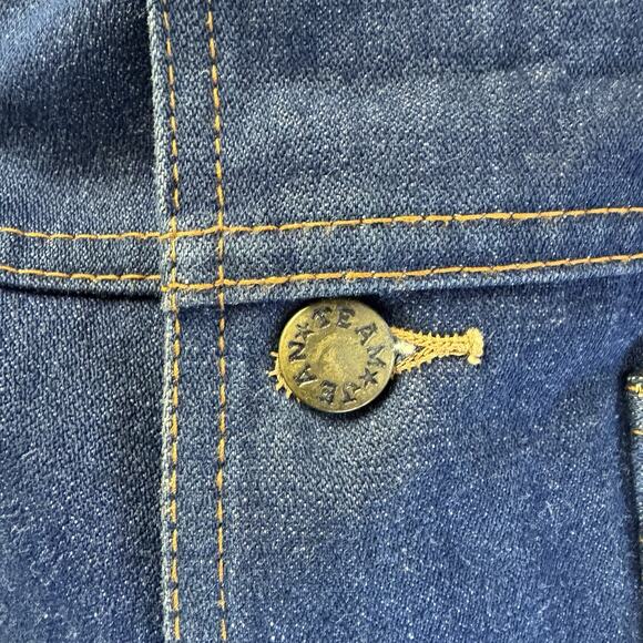 Vintage Denim Western Jacket Vest Men's XL Blue Pockets Jean Team - Picture 5 of 9